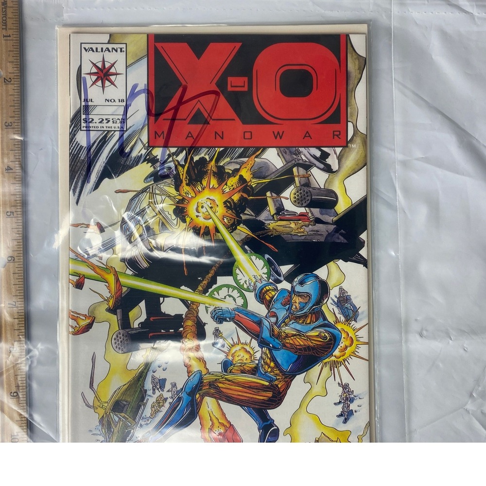 X O Manowar 18 Valiant Comics July 1993 Signed